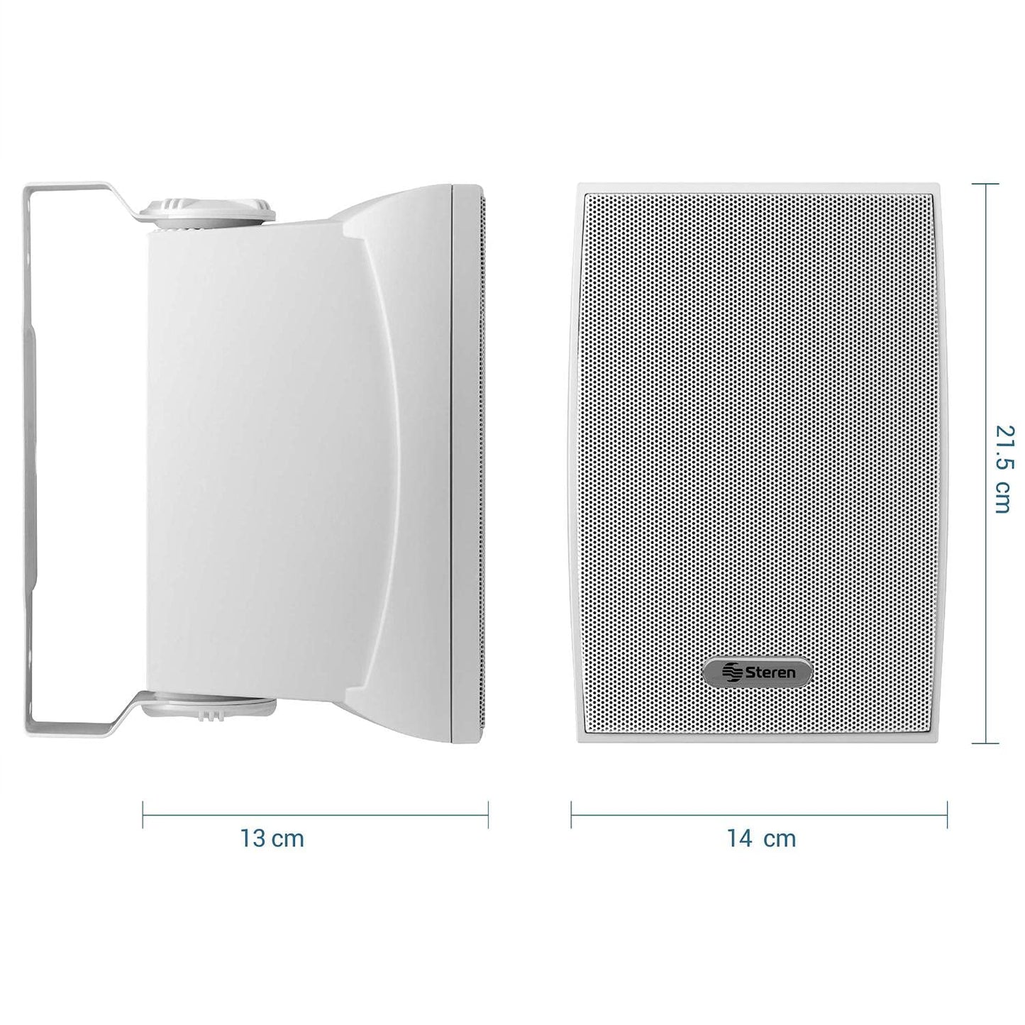 STEREN Juego de 2 bocinas de 2 vías 300 W PMPO c/u, para Exterior SPK-1100BL
