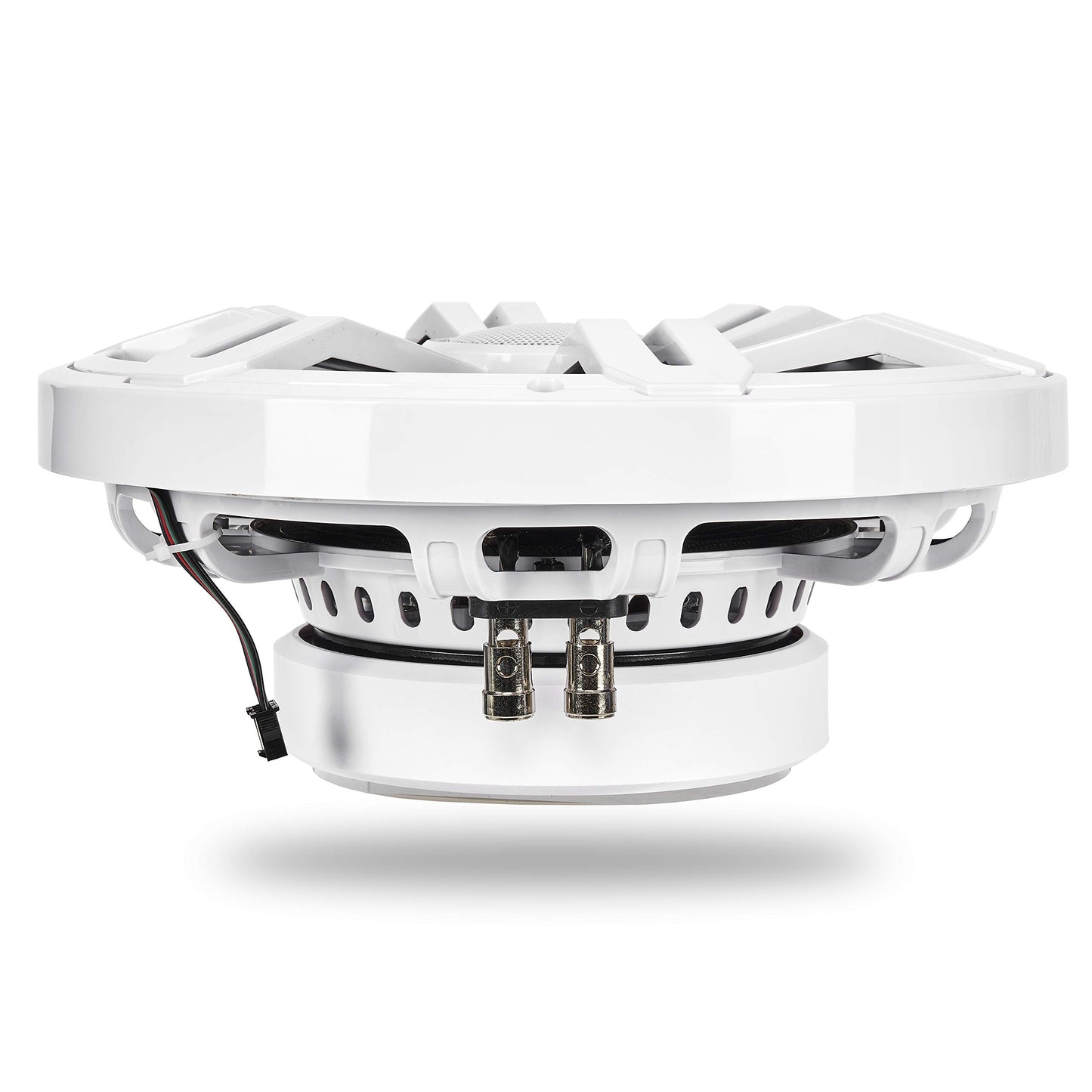 BELVA BMSS10RW 800W Peak (400W RMS) Subwoofer marino poco profundo de 10 pulgadas con iluminación LED multicolor para barcos/ATV/UTV/SxS/Powersport