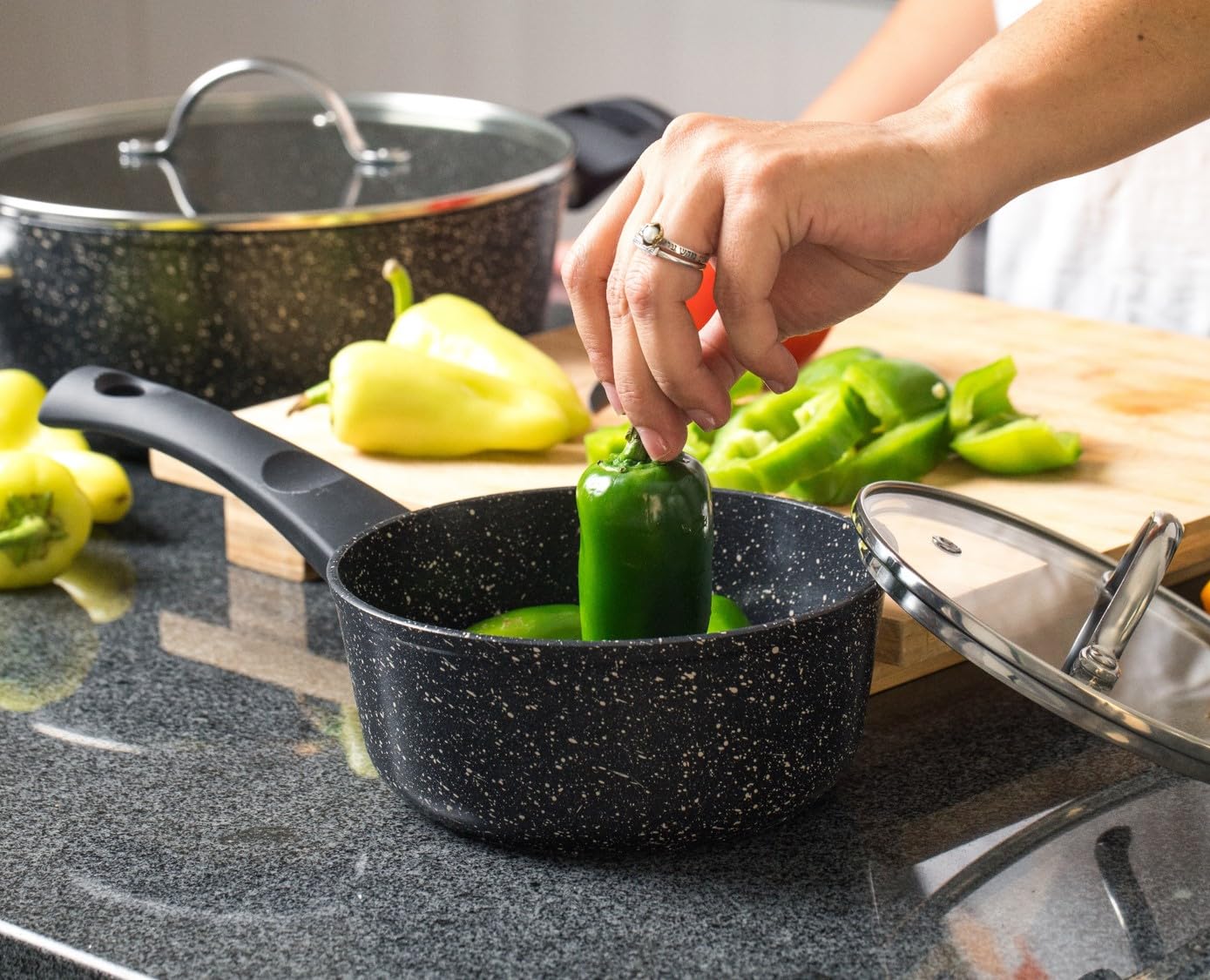 Cinsa Bateria de cocina Forta Roca 5 piezas de Aluminio Forjado (Bateria 5 piezas)
