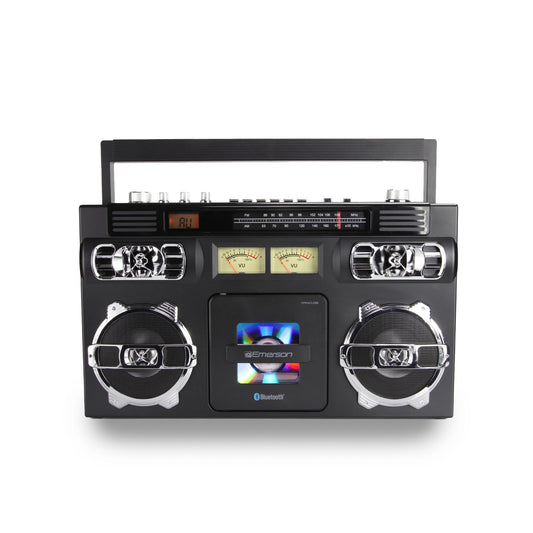 Emerson EPB-3004 Reproductor de CD portátil con Radio Am/FM, Memoria programable de 20 Pistas, Altavoces de Alto Rendimiento, Conector de Entrada Auxiliar y batería Recargable incorporada, Compatible