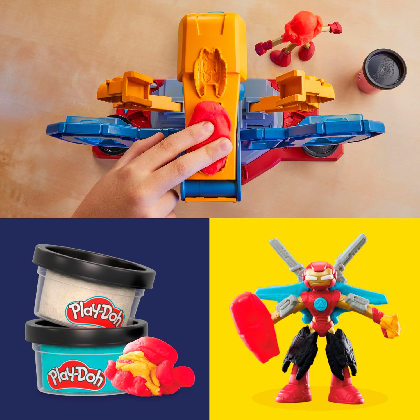 Set de Juego Play-Doh PD Iron Man rojo con Laboratorio de Creación de Armaduras