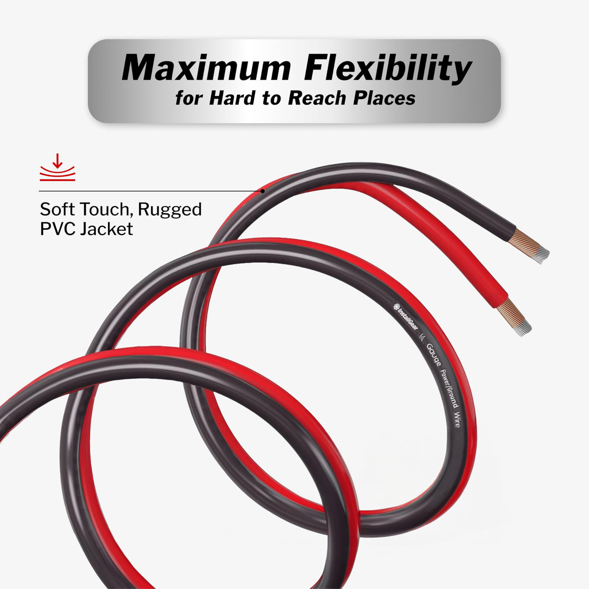 Cable de Altavoz InstallGear Aluminio Cobre Flexible 100 Pies para Cine en Casa