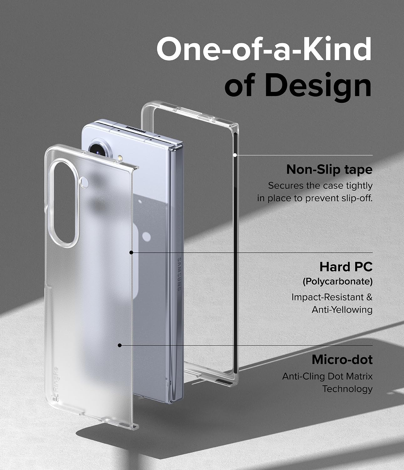 Funda Slim Ringke Mate Transparente Anti Huella para Samsung Galaxy Z Fold 5 5G