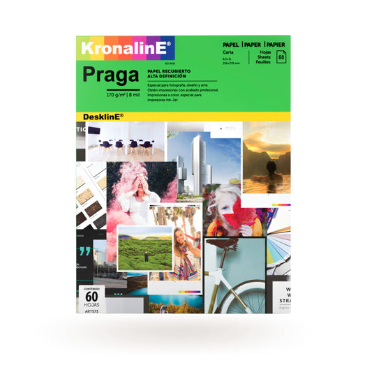 Papel Recubierto Kronaline Praga Mate 170 gr 60 Hojas Tamaño Carta