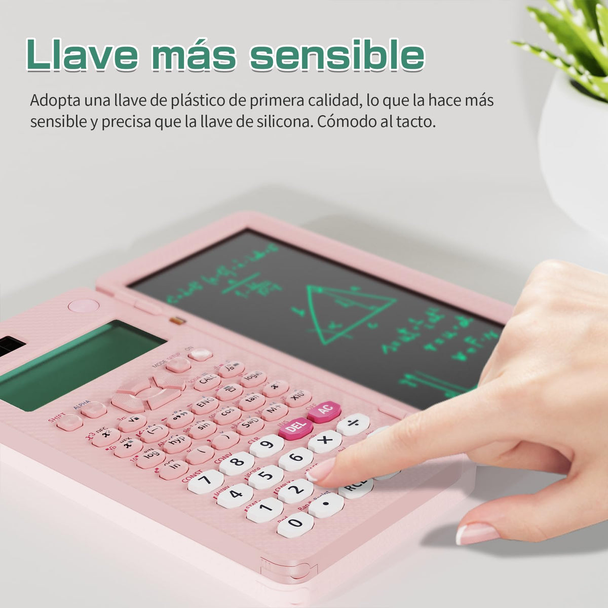 Calculadora Científica Recargable ROATEE 991ES Negra con Visualización en 4 Líneas y Tablet de Escritura LCD para Estudiantes