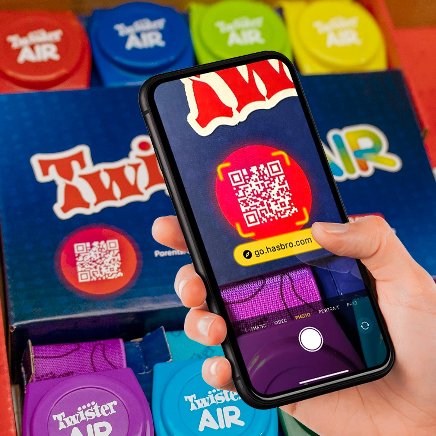 Juego Interactivo Twister Air Aplicación AR Azul Activo para Niños y Adultos