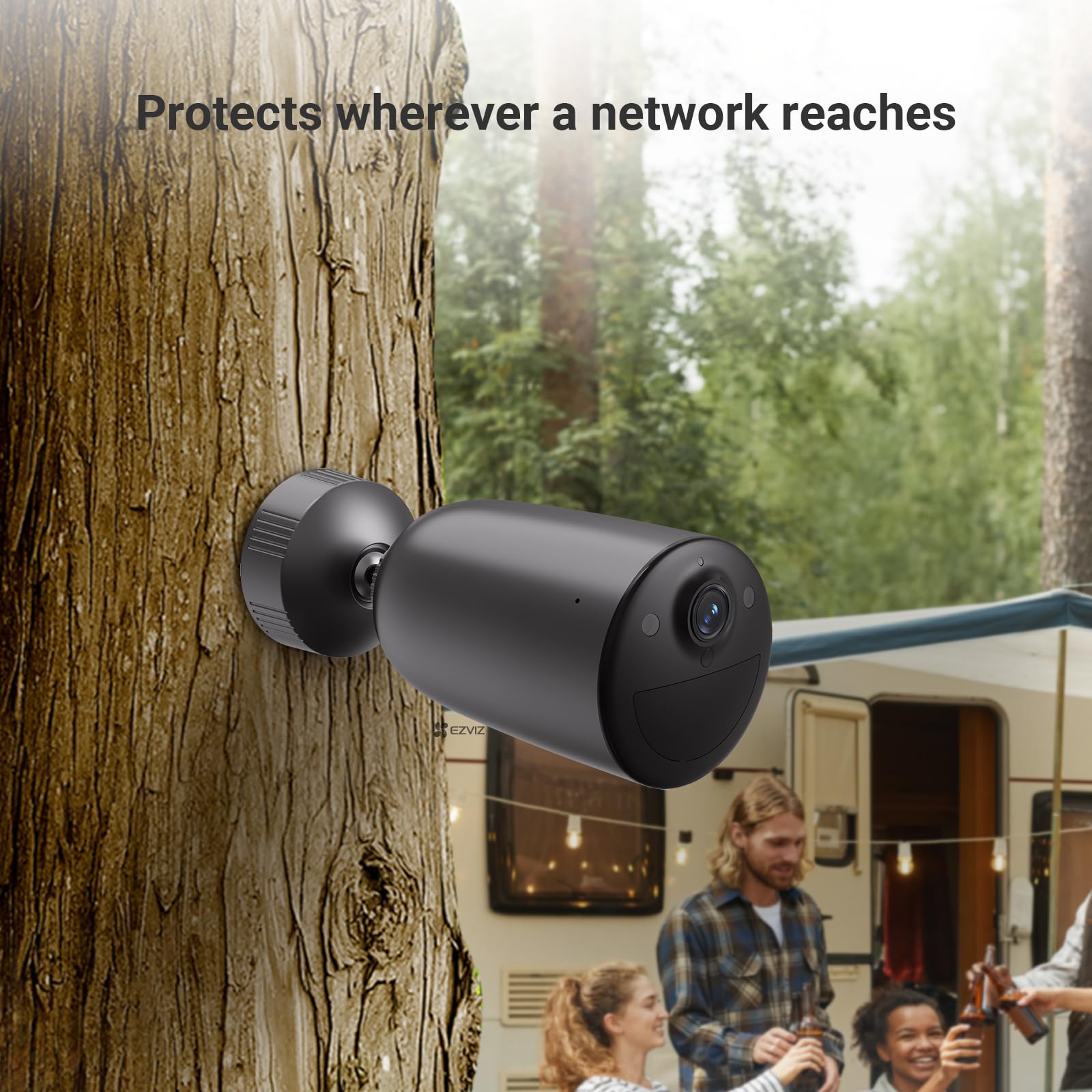 Cámara de Batería EZVIZ 2K Panorámica con Seguimiento Automático Visión Nocturna y Detección de Movimiento Exterior