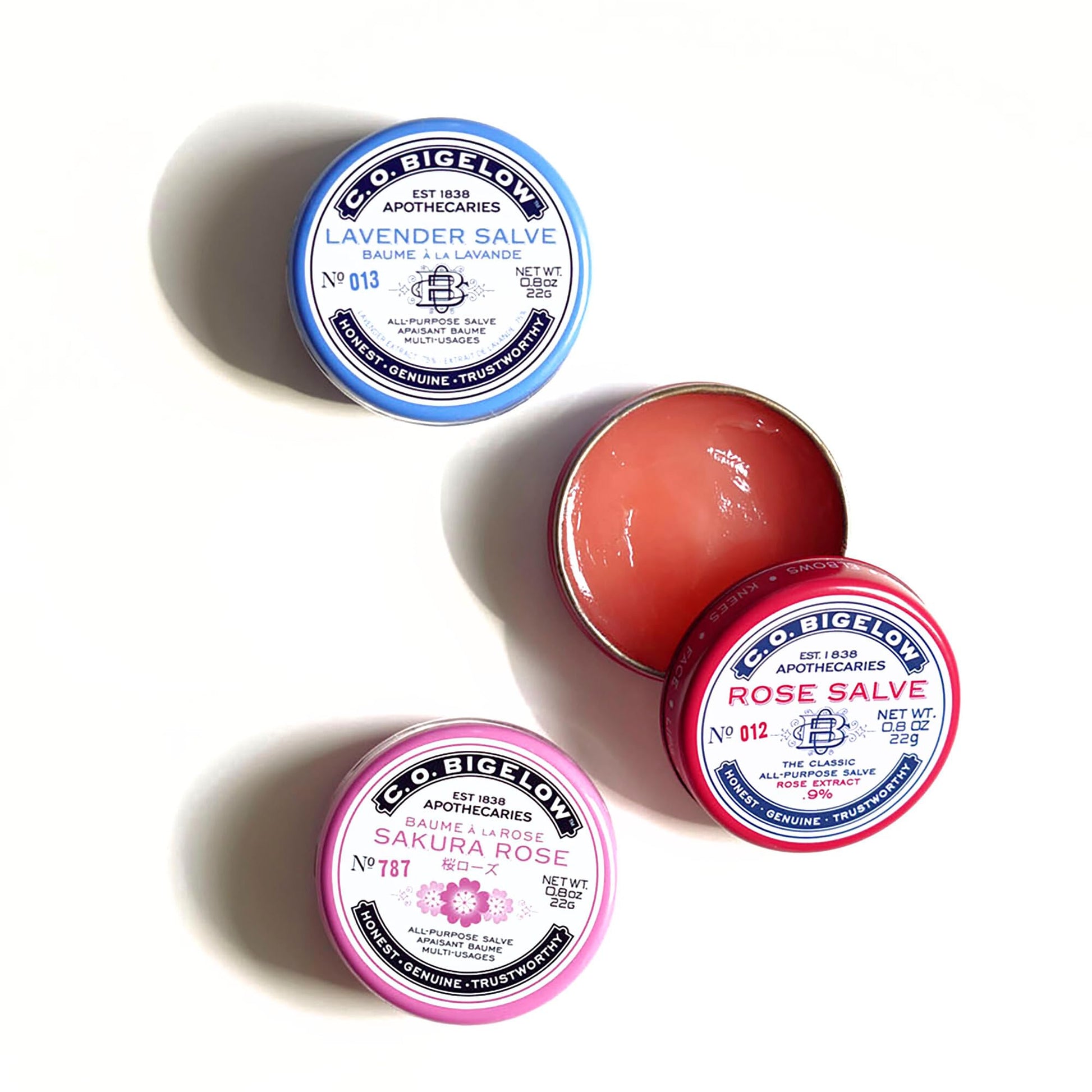 C.O. Bigelow - Bálsamo labial multiusos para mujeres u hombres, lata de 8 onzas, paquete de 3