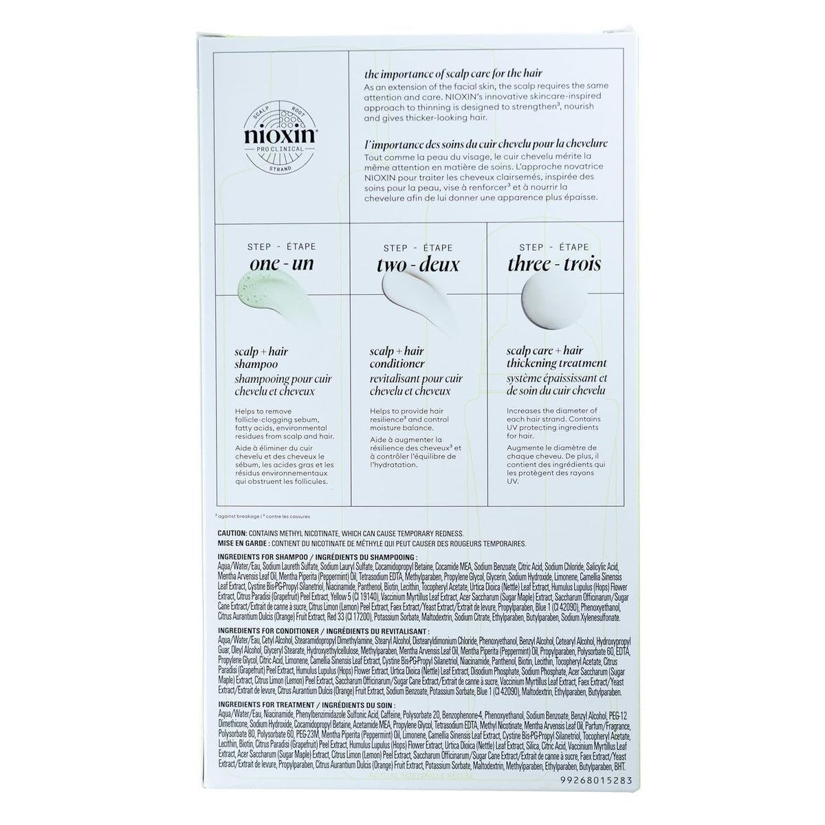 Kit Sistema de Cuidado Capilar Nioxin 2 Cabello Fino Adelgazamiento Progresivo