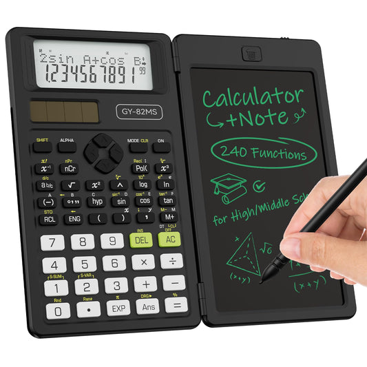 Calculadora Científica ROATEE Azul con Bloc de Notas para Estudiantes
