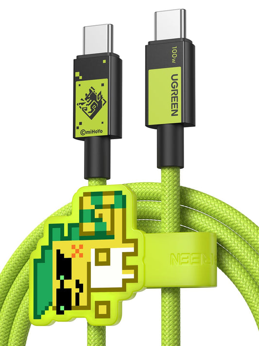Cable USB C UGREEN 100W Rojo Carga Rápida PD3.0 1M Edición Genshin Impact Compatible con MacBook Dell iPad iPhone y Galaxy