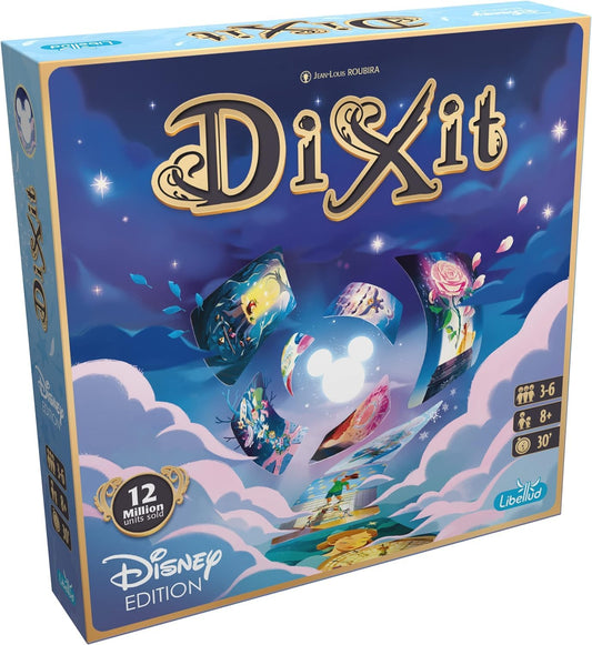 Dixit Juego de mesa Disney Edition - Juego de narración de historias para niños y adultos, edades de 8 años, 3 a 6 jugadores, tiempo de juego de 30 minutos