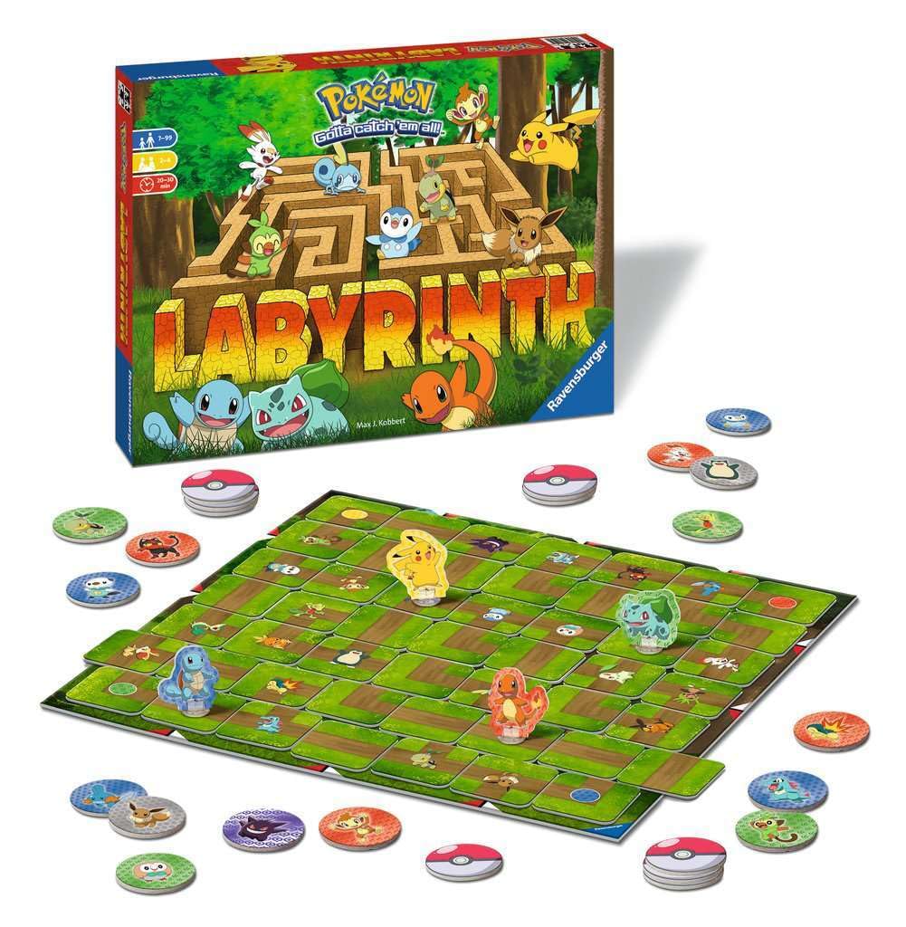 Juego de Mesa Ravensburger Pokemon Labyrinth Azul para Niños y Adultos
