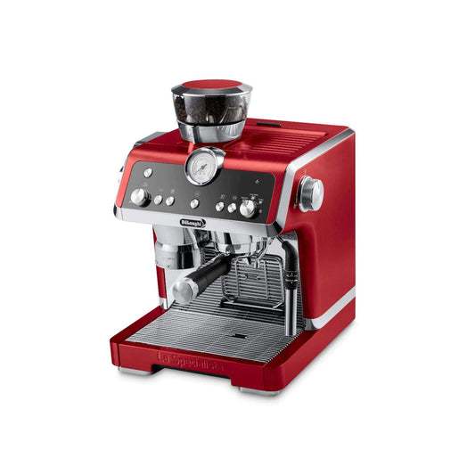De'Longhi edición especial color rojo, EC9335R La Specialista Máquina de espresso con molinillo integrado, sistema de calderas doble, sistema avanzado para espumar la leche