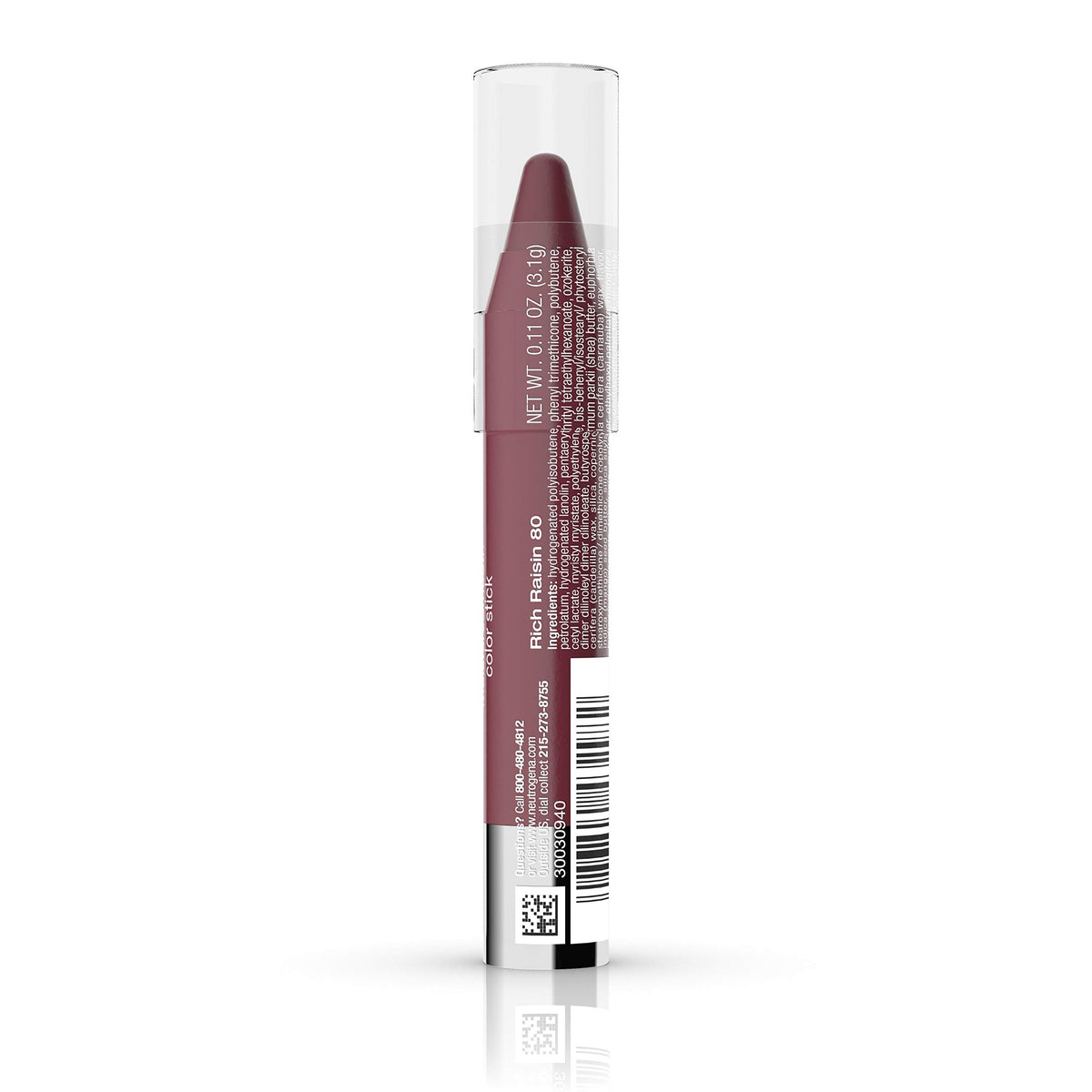 Neutrogena Moisturesmooth Color Lipstick, 80 Rich Raisin, .011 Oz.