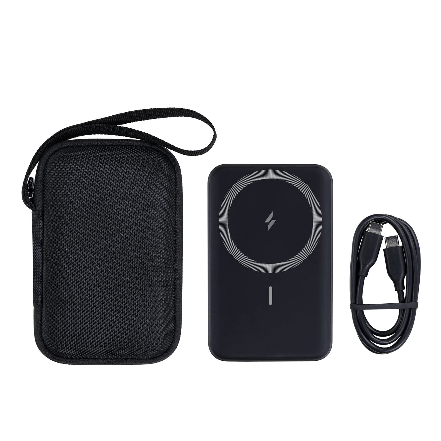 Carcasa Rígida Khanka Negro para Batería Magnética Anker 621/622/633 MagGo