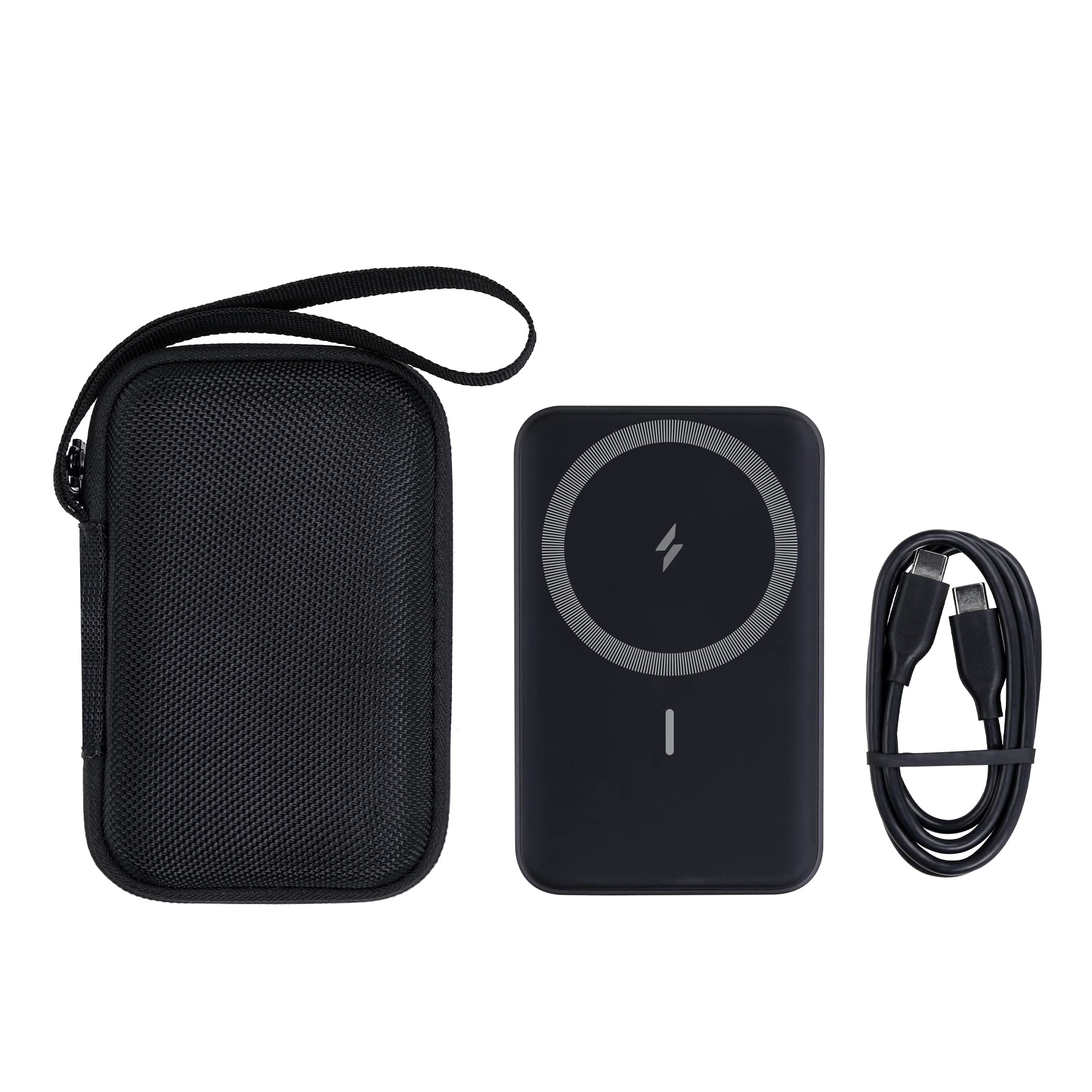 Carcasa Rígida Khanka Negro para Batería Magnética Anker 621/622/633 MagGo