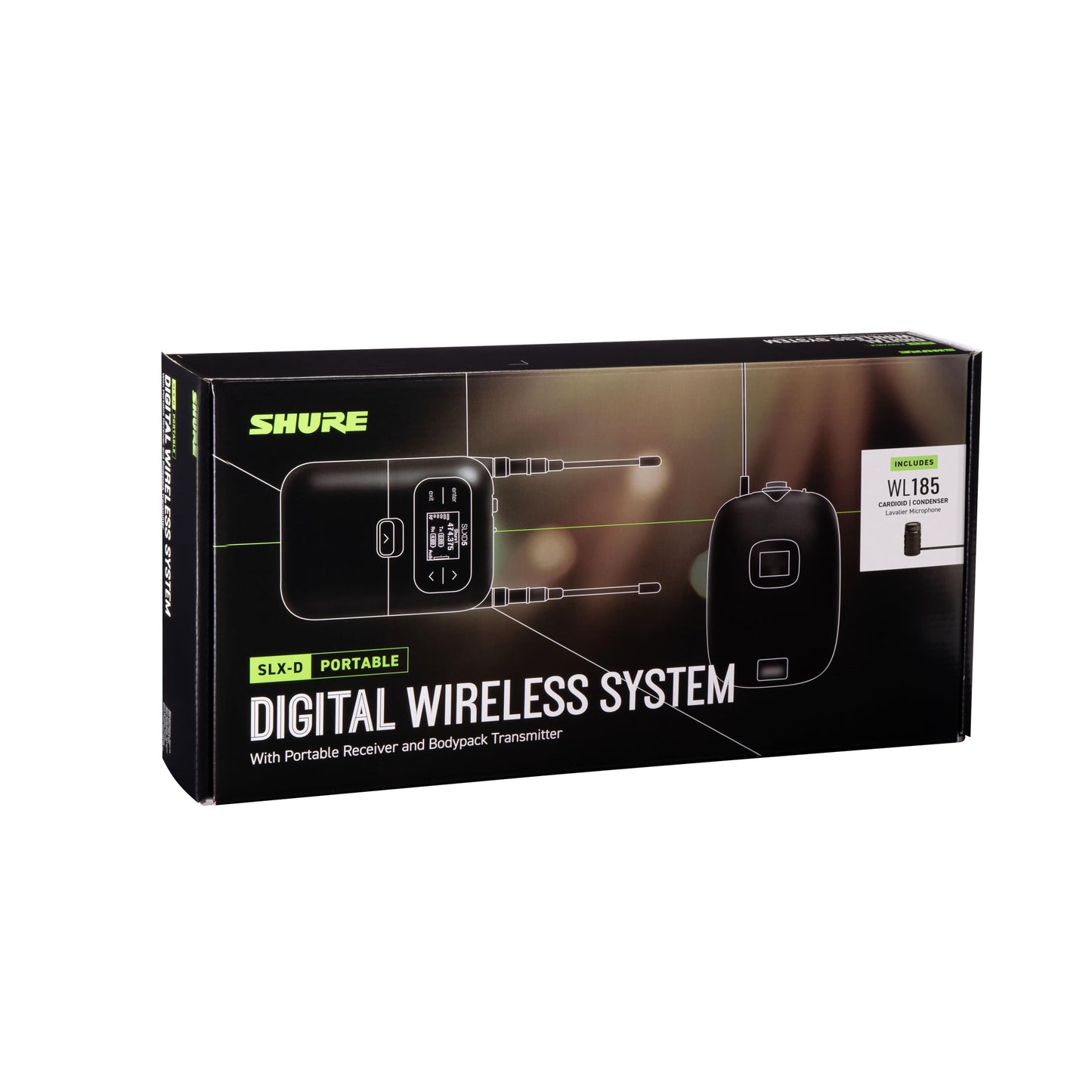 Sistema Inalámbrico Shure Banda G58 con Micrófono Lavalier WL 185 de Mochila