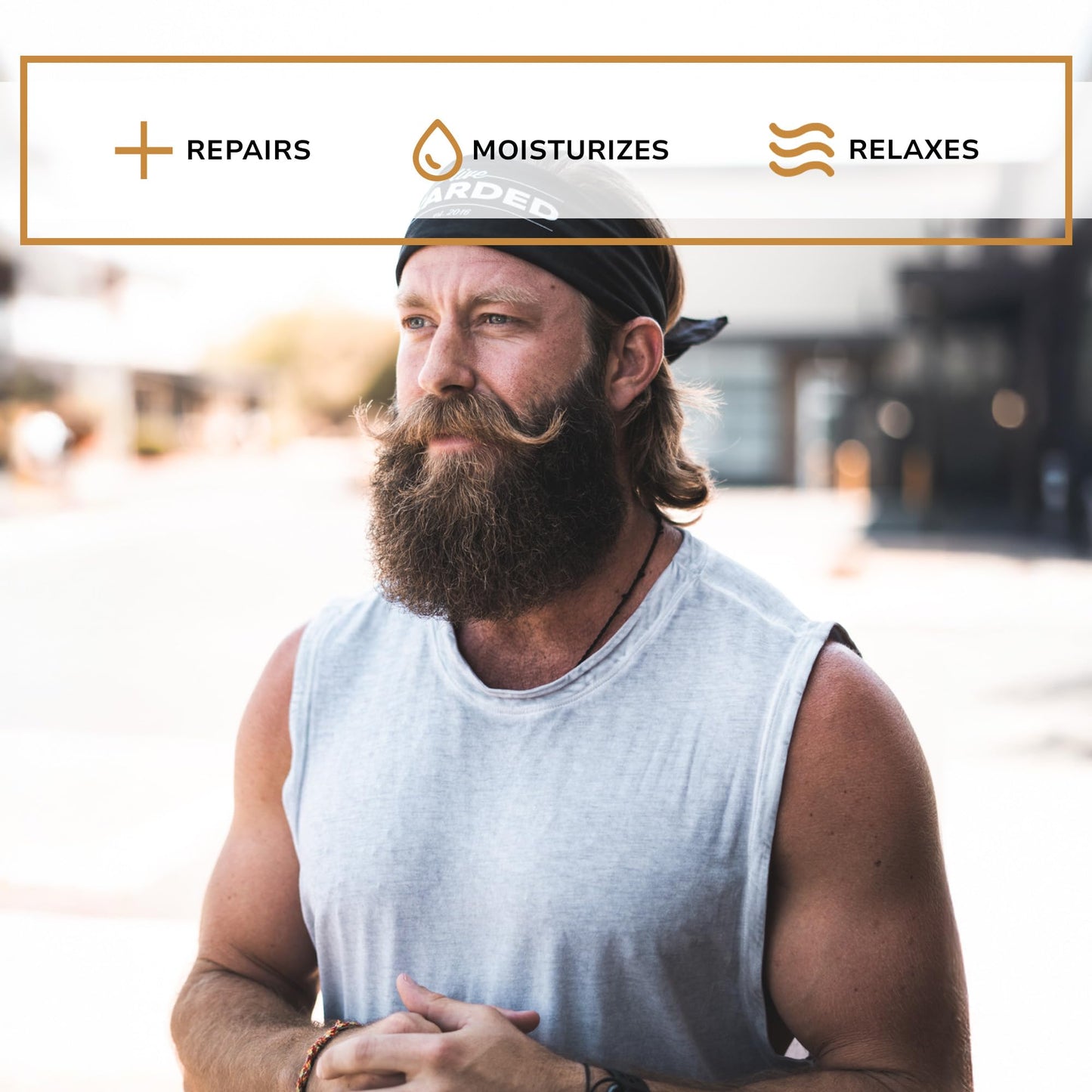 Beard Kit | Live Bearded Made in USA | Beard Bundle (Leather, Cedar, Vanilla - The Executive)