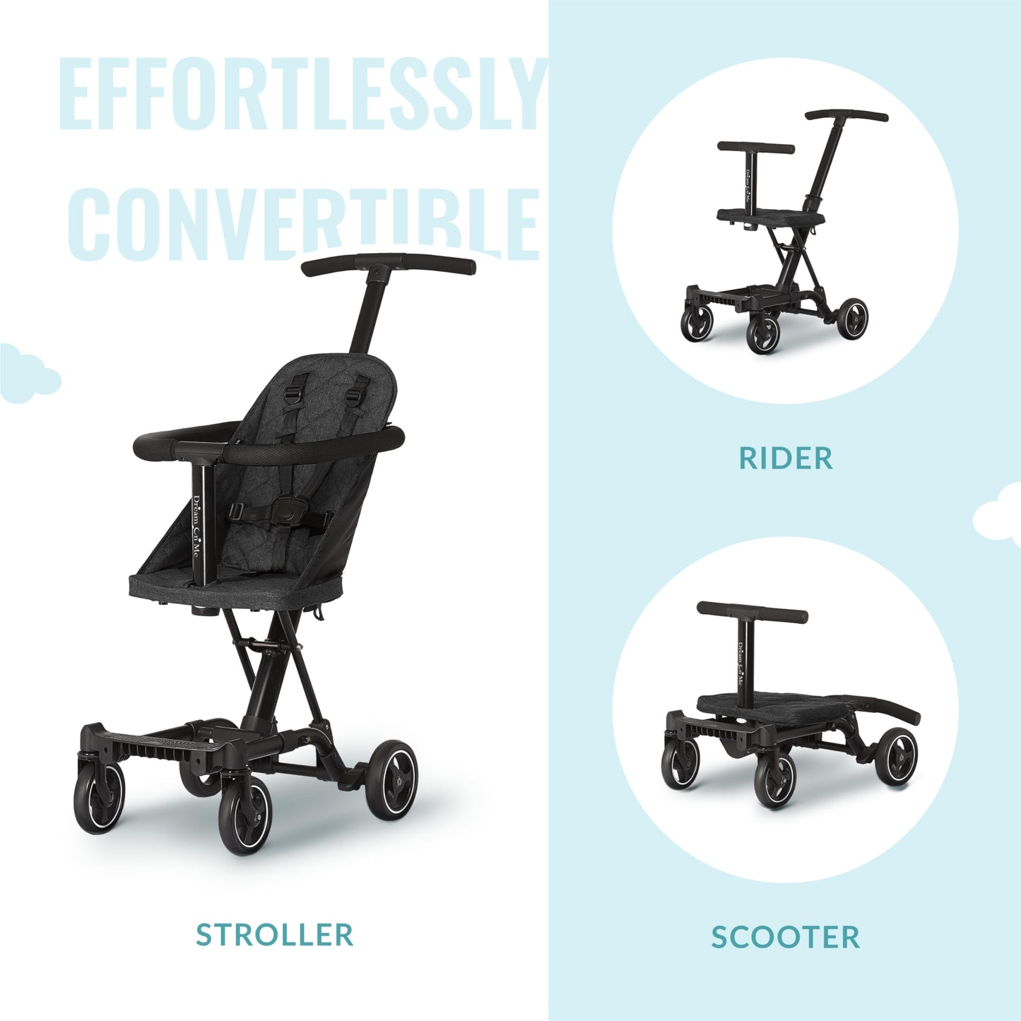 Cochecito y Silla de Paseo Dream On Me Negro Universal Coast