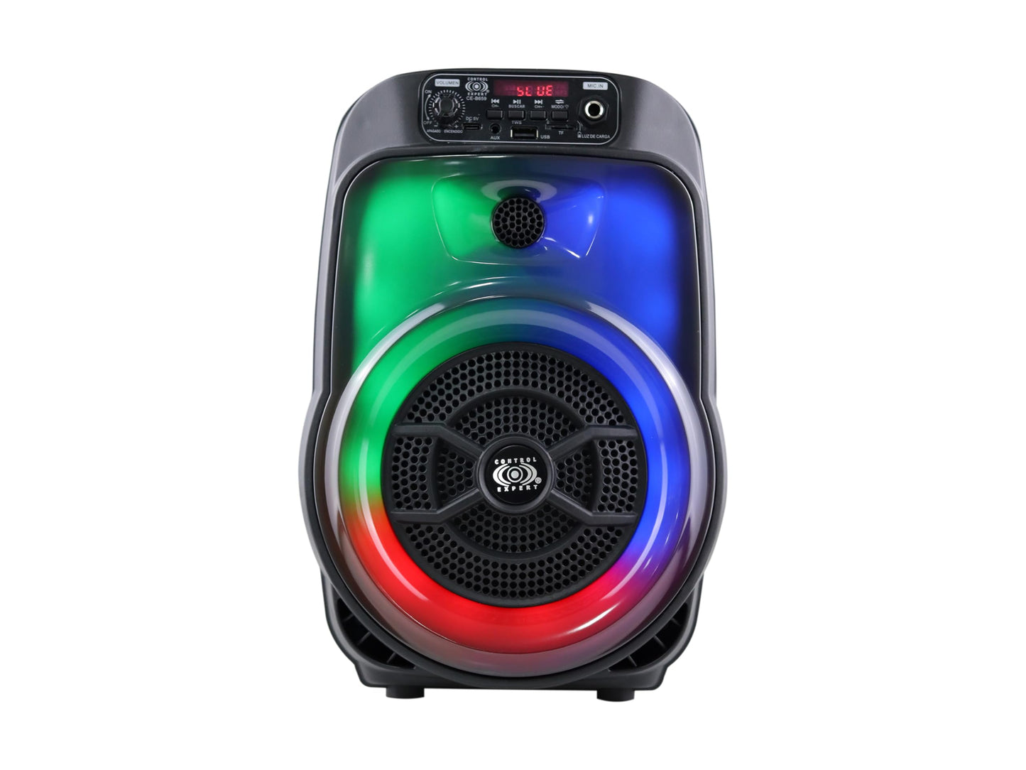 CONTROL EXPERT Bocina Amplificada 6.5 Pulgadas Micrófono Bluetooth TWS USB Radio FM Karaoke Radio FM Control Remoto