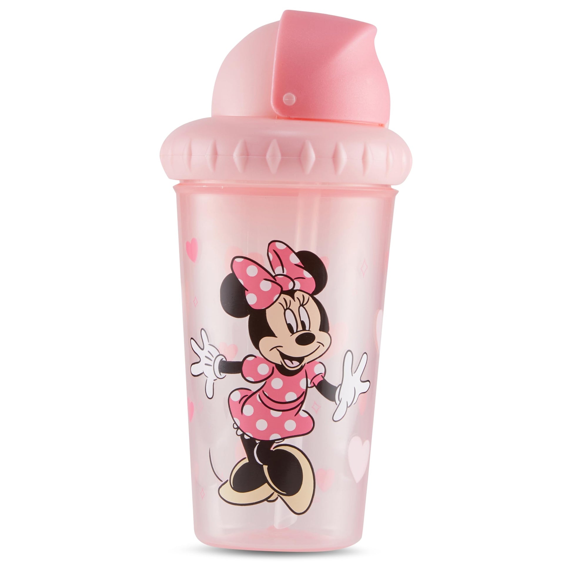 Disney - Vasos para sorbos para niños y niñas, paquete de dos tazas para sorber de 10 onzas, con popote y tapa, botella de agua de viaje duradera a prueba de fugas para niños pequeños