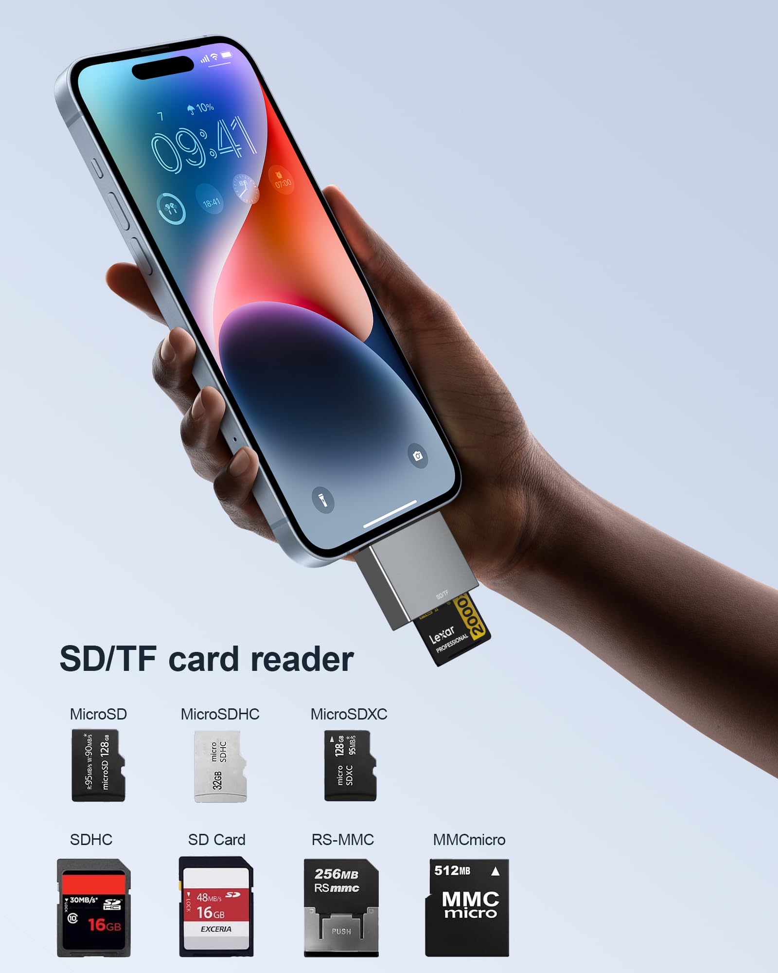 Hub USB C 7-en-2 para MacBook Thunderbolt 4 con HDMI 4K 60Hz Ethernet y Lector de Tarjetas MicroSD SD