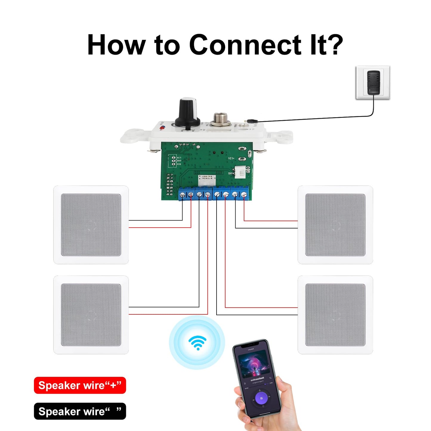 Herdio Altavoces de techo Bluetooth