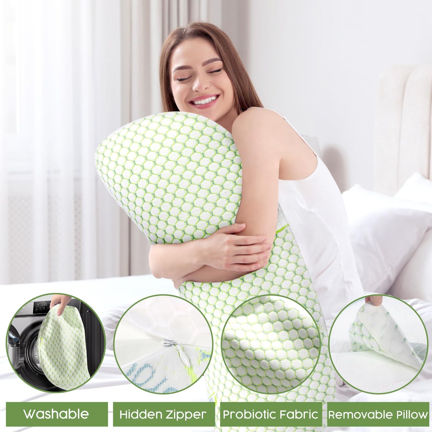 Almohada de Embarazo Cuña Doble para Mujer