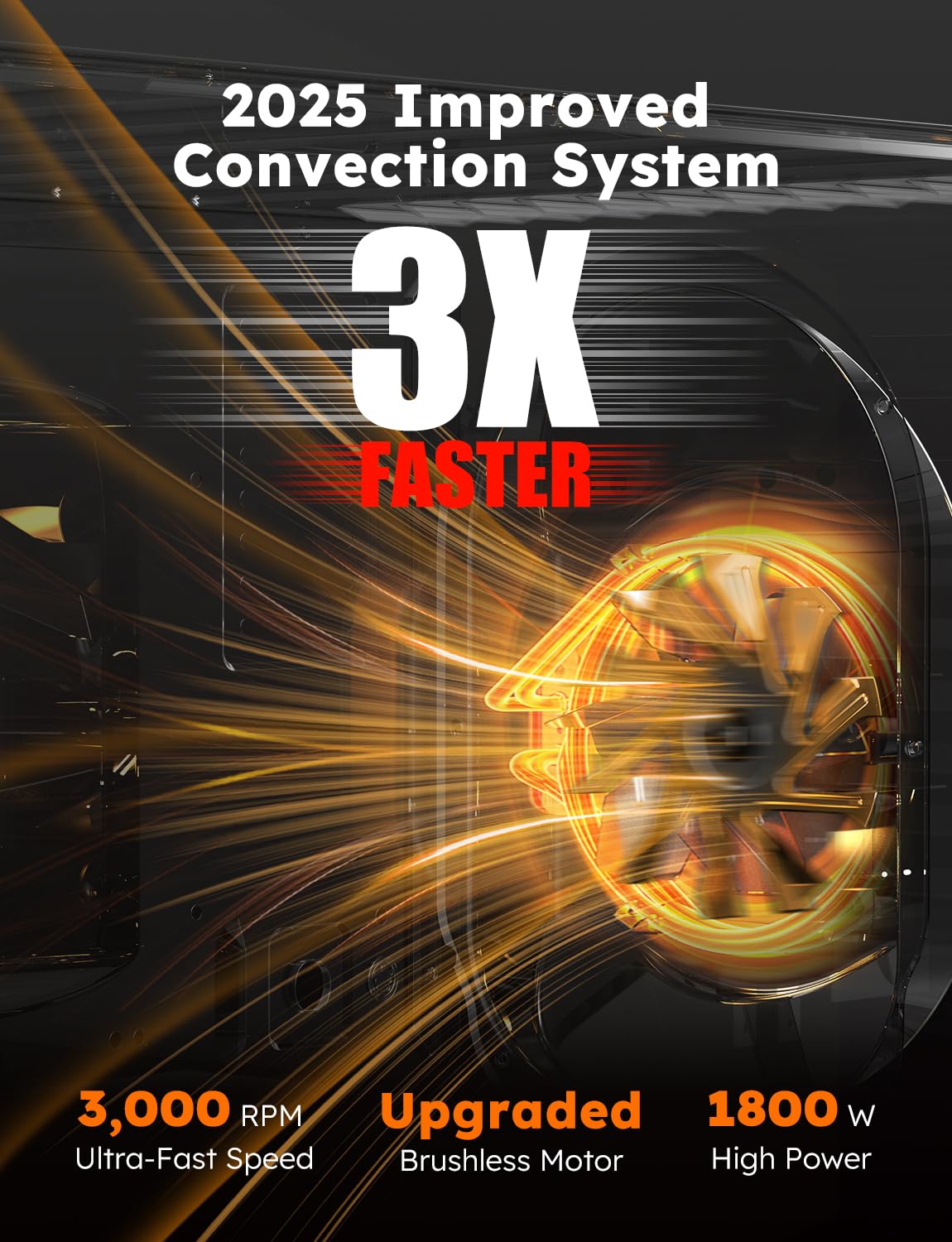 Nuwave Bravo XL Pro Air Freyer Horno tostador con parrilla combinada, nuevo sistema de convección ultrarrápido 2024, 35% más crujiente, 2 veces más uniformes, 142 preestablecidos, 50-500F, sonda más