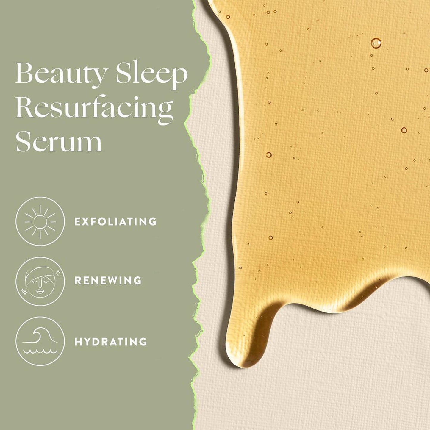 Sérum Resurfacing Honest Beauty Con AHAs e Ácido Hialurónico Vegano Dermatológicamente Probado