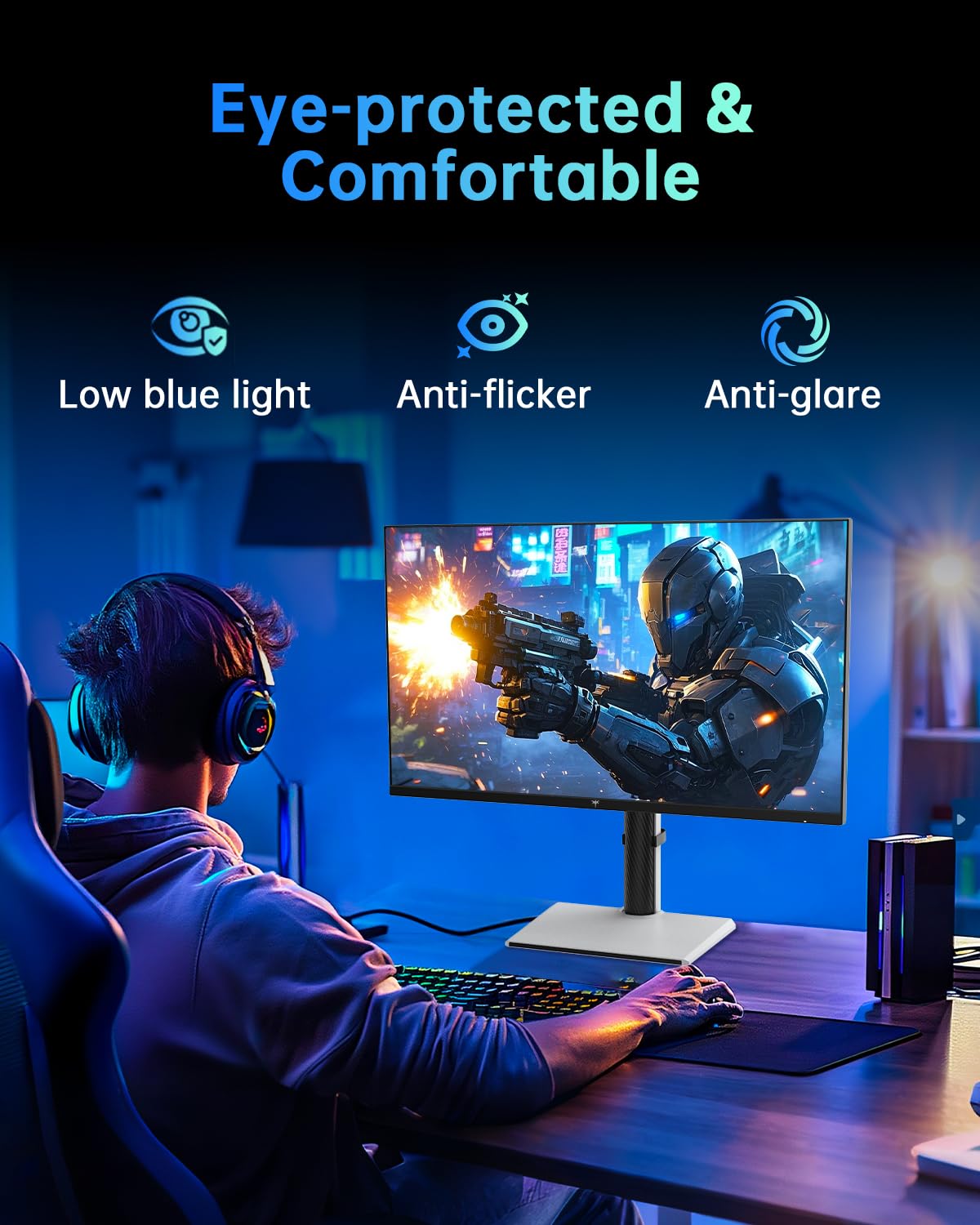 KTC Mini monitor LED para juegos de 27 pulgadas, monitor 1440P 2K, HDR1400, 180Hz, sincronización adaptativa, 148% sRGB, HDMI 2.0 x 2, DisplayPort 1.4 x 1, monitores gamer con ángulos de altura