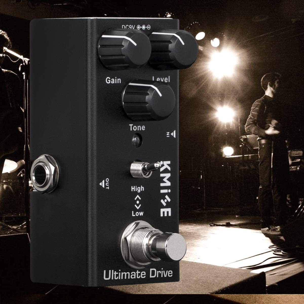 lotmusic Pedal de efectos de guitarra eléctrica Mini tipo único DC 9V True Bypass (Ultimate Drive)