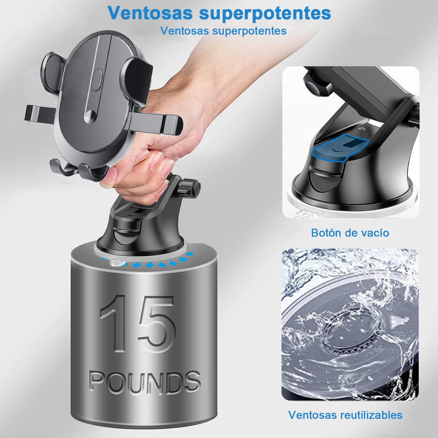 KAMYSEN Soporte Celular Automóvil,MultipropóSito Soport Celular Auto，360°,Teléfono Magnético, para Ventilación del Parabrisas del Salpicadero,Adecuado para iPone16 15 14 13 Pro MAX,Teléfono Xiaomi