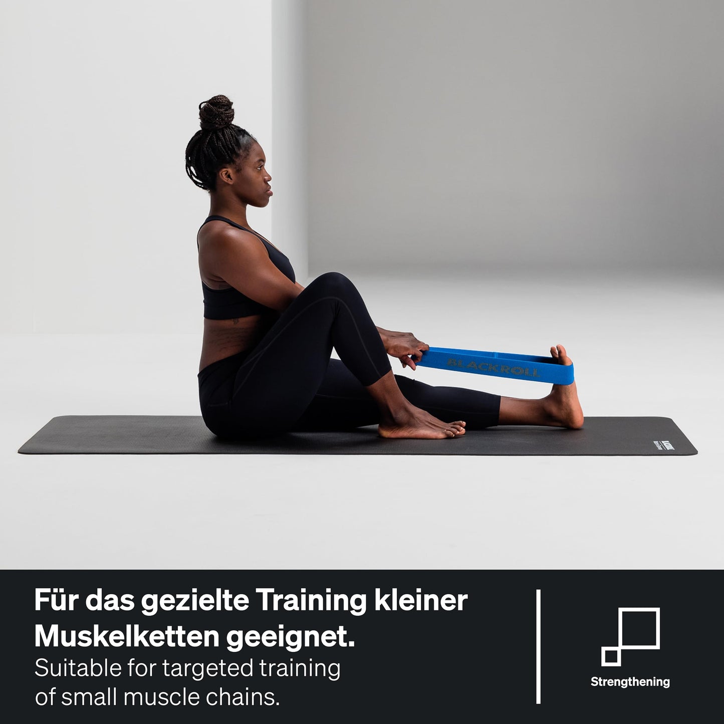 BLACKROLL Bandas de Resistencia para Acondicionamiento Físico - Ligas de Resistencia para Entrenamiento Rehabilitación Deportes y Ejercicios (Azul)