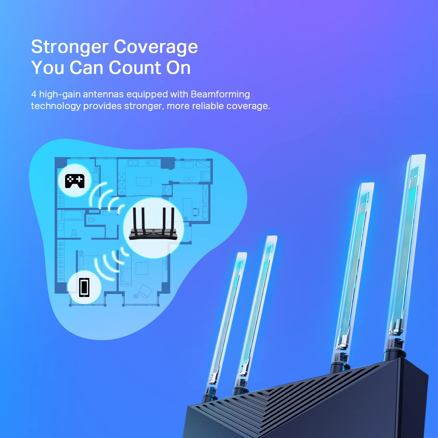 TP-Link WiFi 6 AX1800 WiFi Router - 802.11ax Router, Gigabit, Dual Band, OFDMA, MU-MIMO, Funciona con Alexa (Archer AX23)