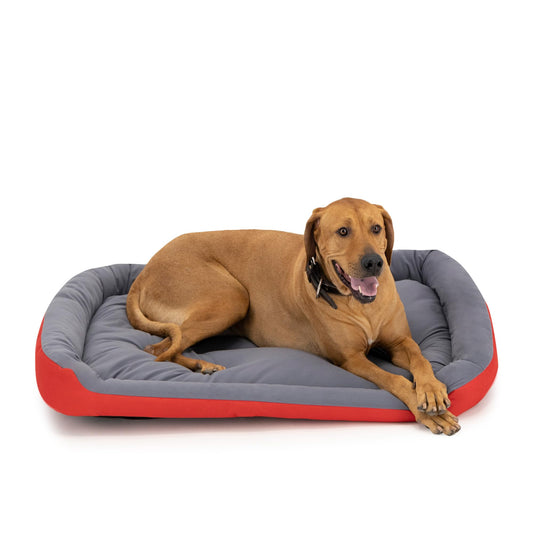 Cama para Perro Hills Rojo Gris Resistente y Confortable XX-Large
