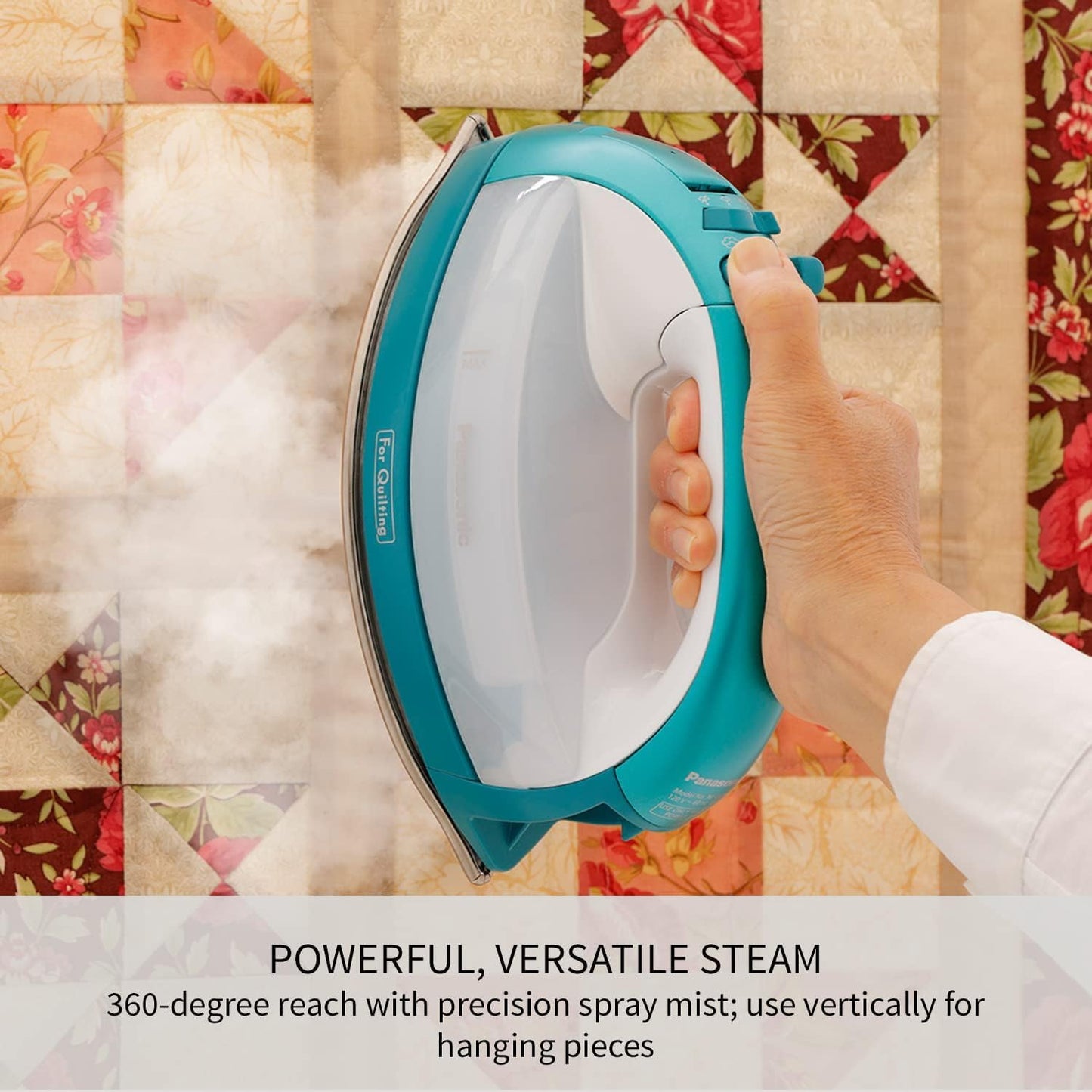 Plancha Inalámbrica Portátil Panasonic Verde Azulado con Puntas de Precisión y Suela de Acero Inoxidable