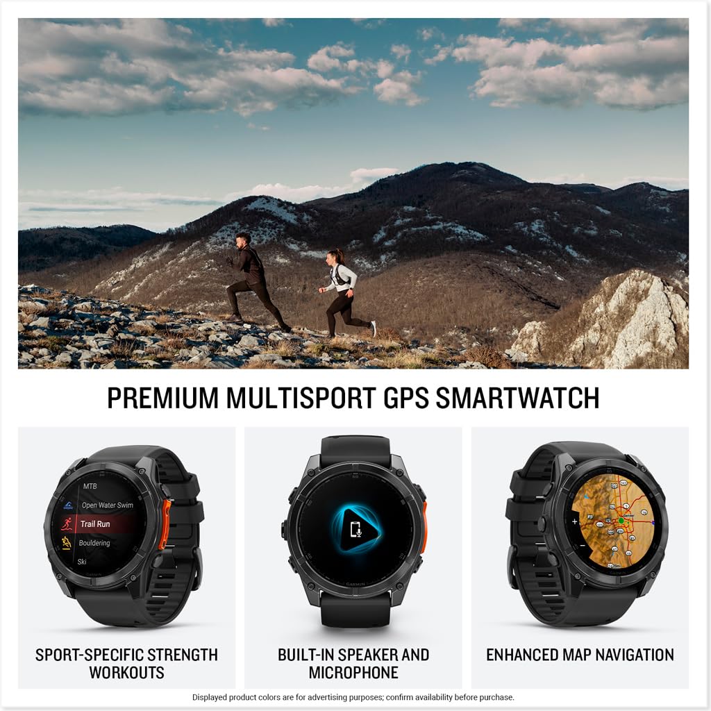Reloj Garmin Fenix 8 Amoled 51 mm Gris Pizarra Negro