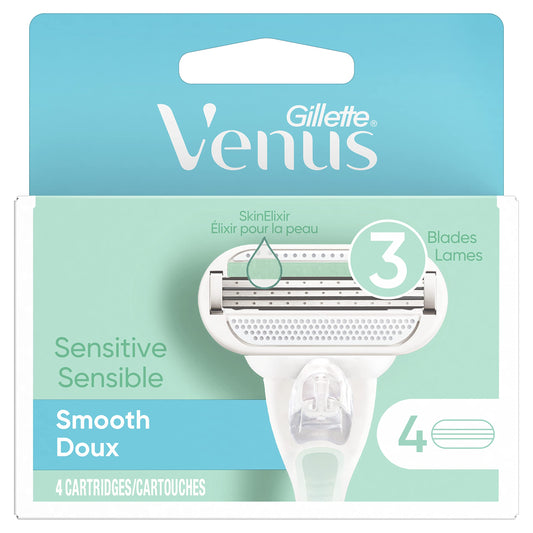 Recambios de Cuchilla Gillette Venus Smooth Sensitive 4 Unidades para Mujer