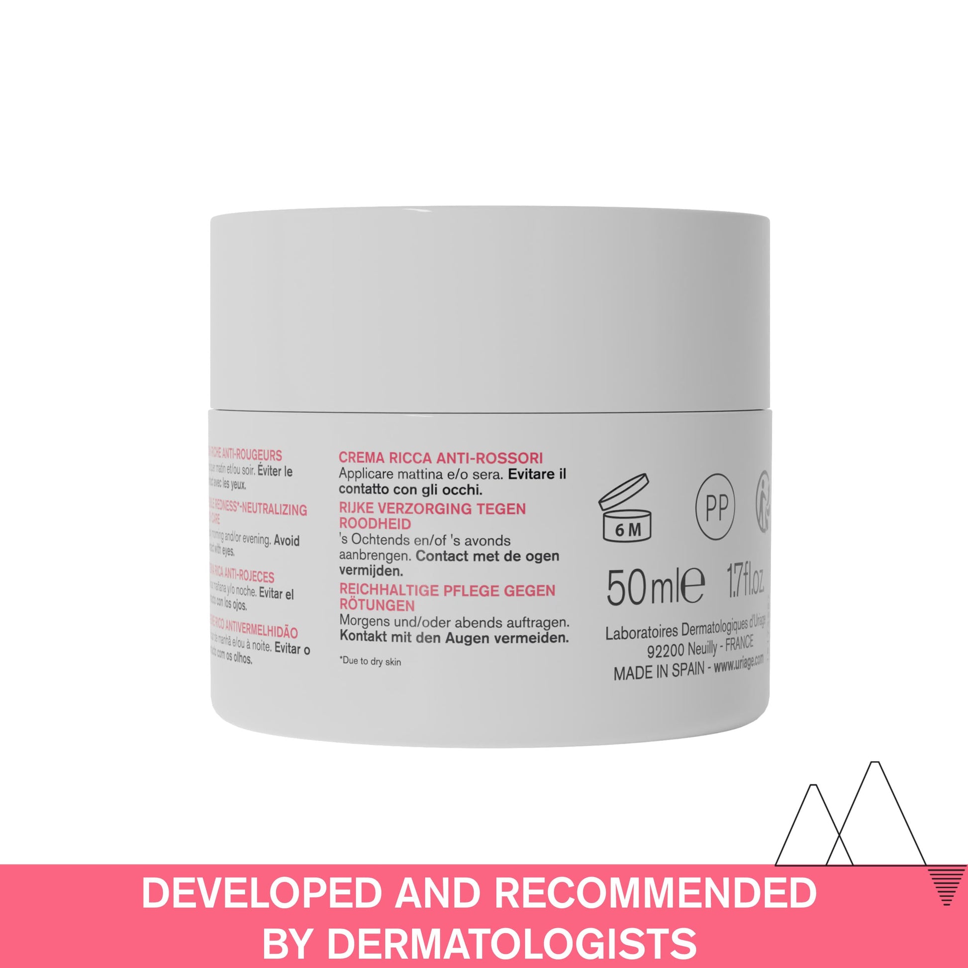 Uriage Creme Roséliane Riche Anti-Enrojecimiento tratamiento para la piel seca y el tema de la botella de 40ml Enrojecimiento