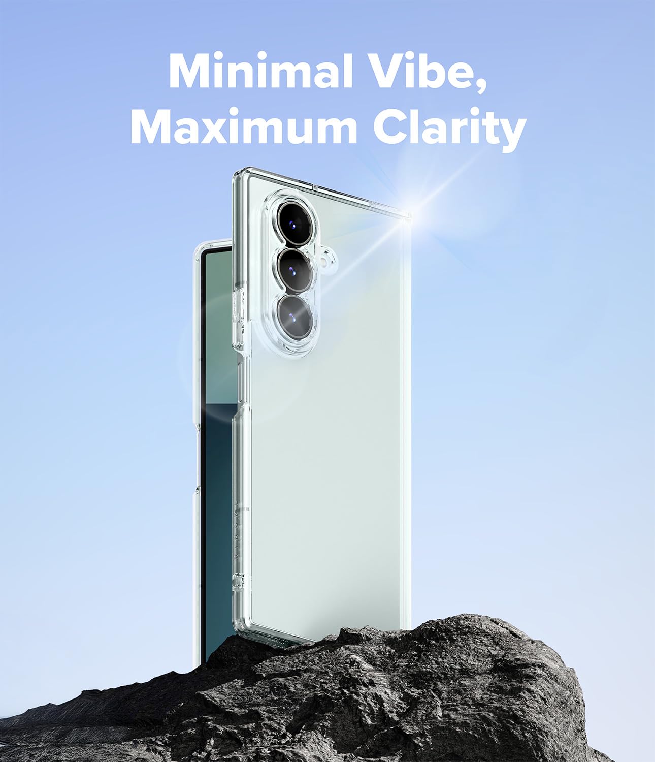 Funda Compatible Samsung Galaxy Z Fold 7 Ringke Clear con Parachoques a Prueba de Golpes y Protección de Lente Transparente Avanzada