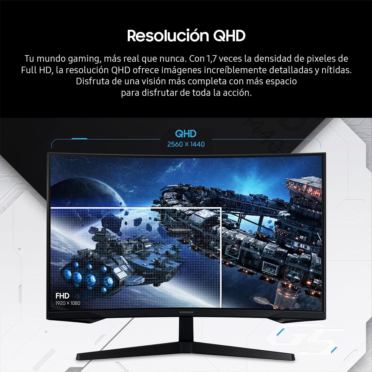 Monitor Gamer Samsung Odyssey 24 Pulgadas Curvo FHD VA 180 Hz G3