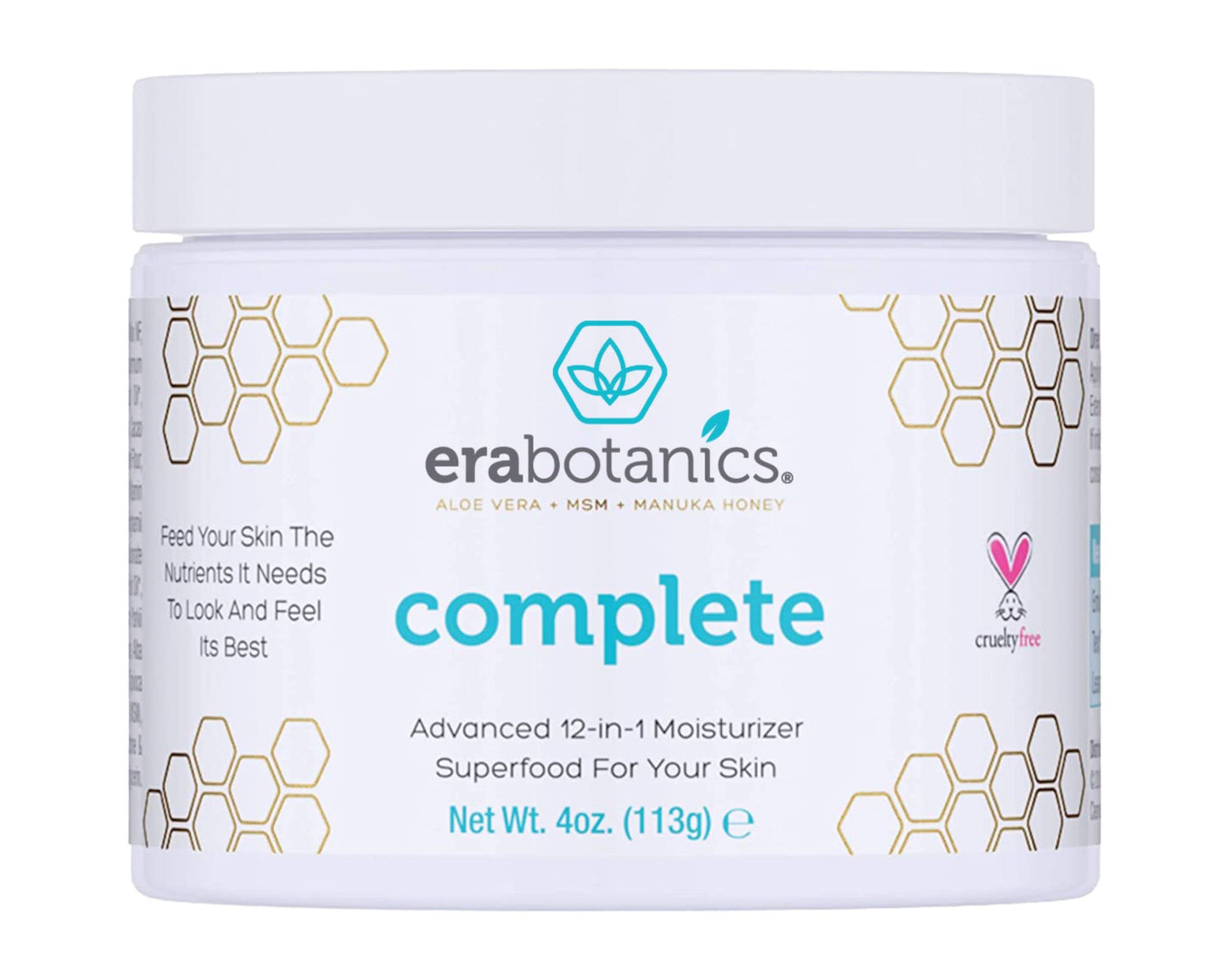 Natural Face Moisturizer Cream 4oz Advanced Healing 10-in-1 Non Greasy Formula with Organic Aloe Vera, Manuka Honey, Coconut Oil & More. Best Face Cream for Oily, Dry, Damaged & Sensitive Skin