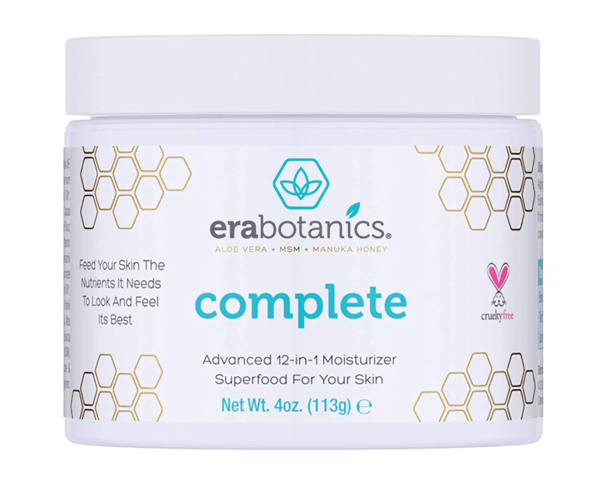 Natural Face Moisturizer Cream 4oz Advanced Healing 10-in-1 Non Greasy Formula with Organic Aloe Vera, Manuka Honey, Coconut Oil & More. Best Face Cream for Oily, Dry, Damaged & Sensitive Skin