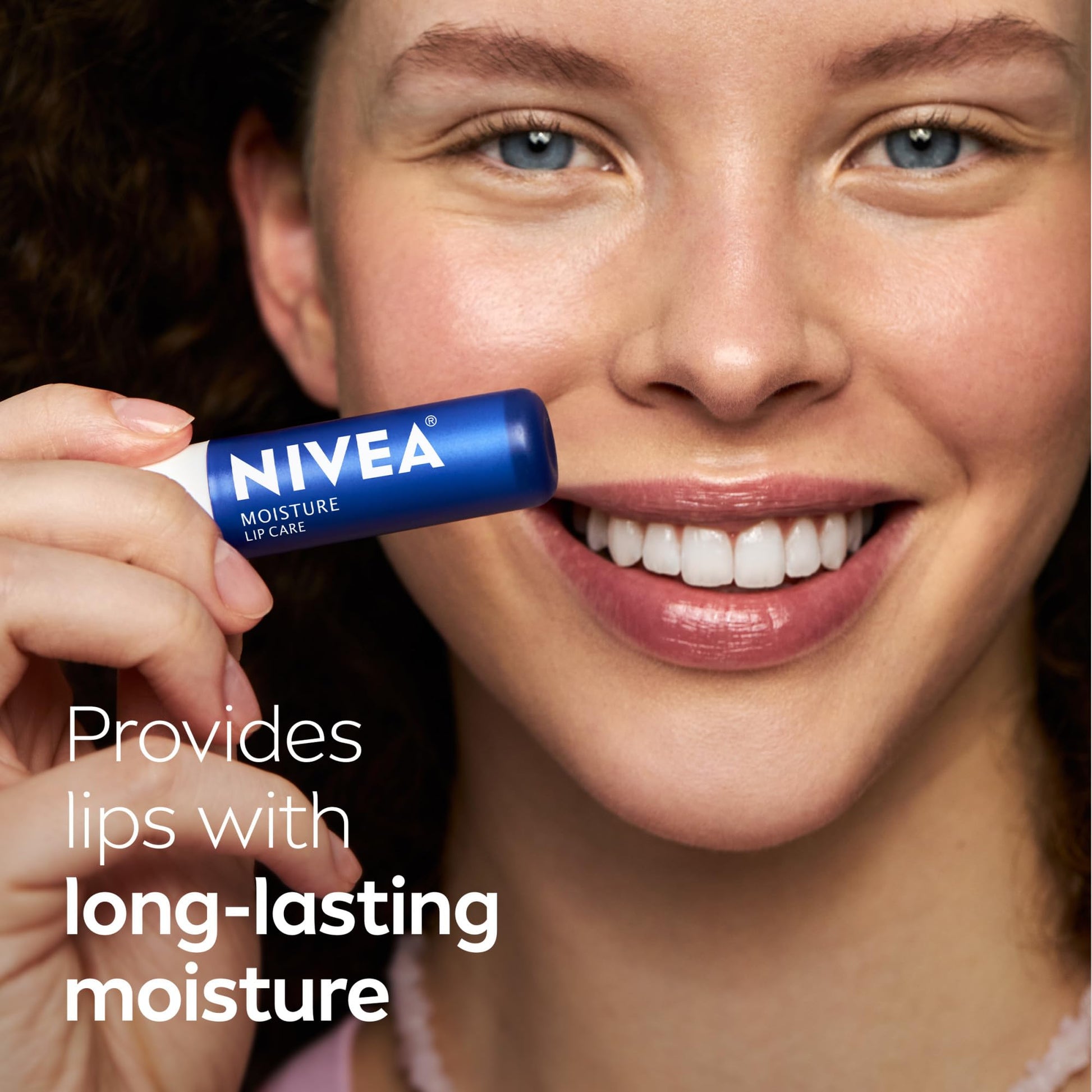 NIVEA Moisture Lip Care - Unisex Intensively Moisturizing Balm - 0.17 oz, Pack Of 4