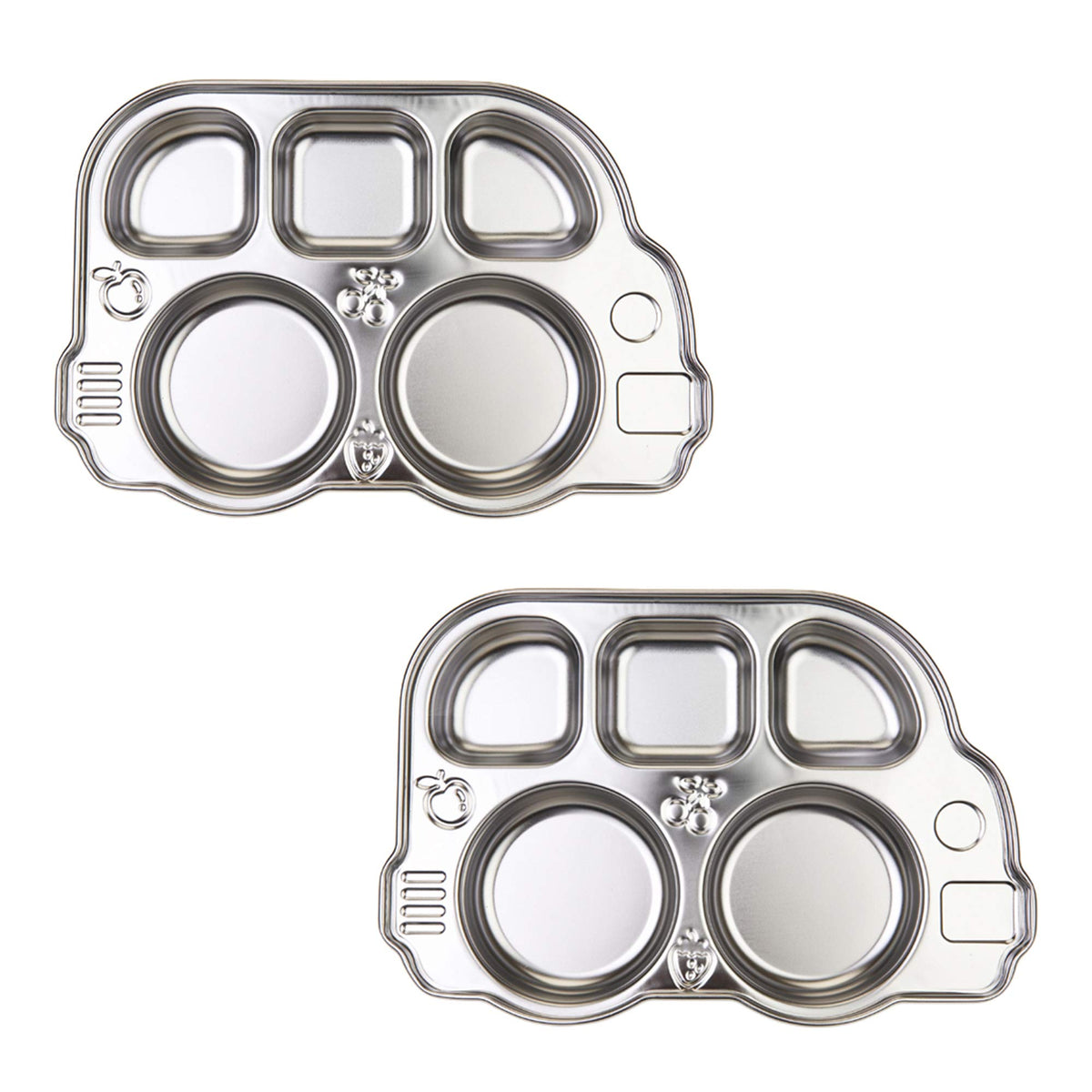 Innobaby Stainless Bus Divided Platter 2 Trays