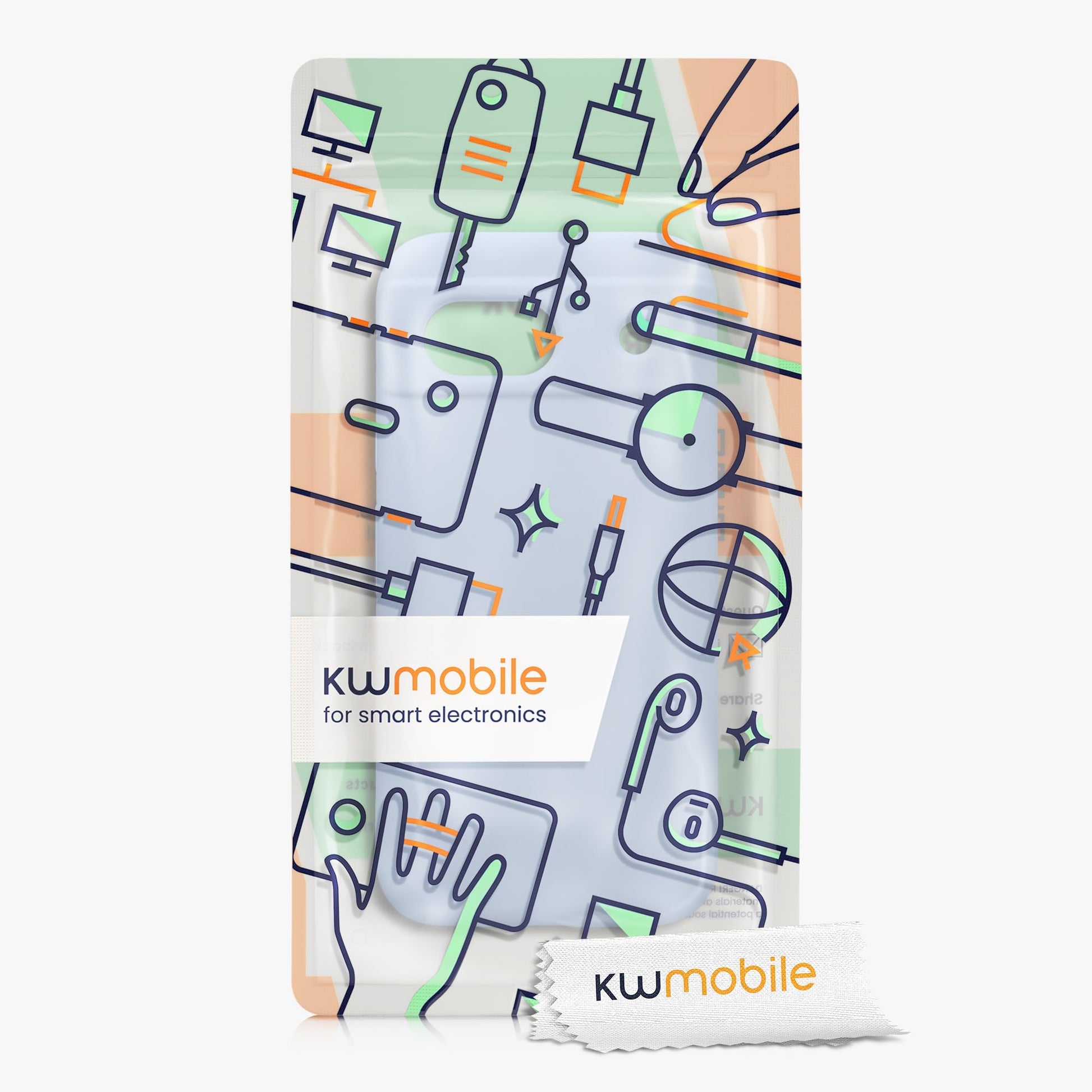 kwmobile Carcasa Compatible con Google Pixel 8a Funda - Case TPU y Silicona antigolpes - Apto Carga inalámbrica - Azul Claro Mate