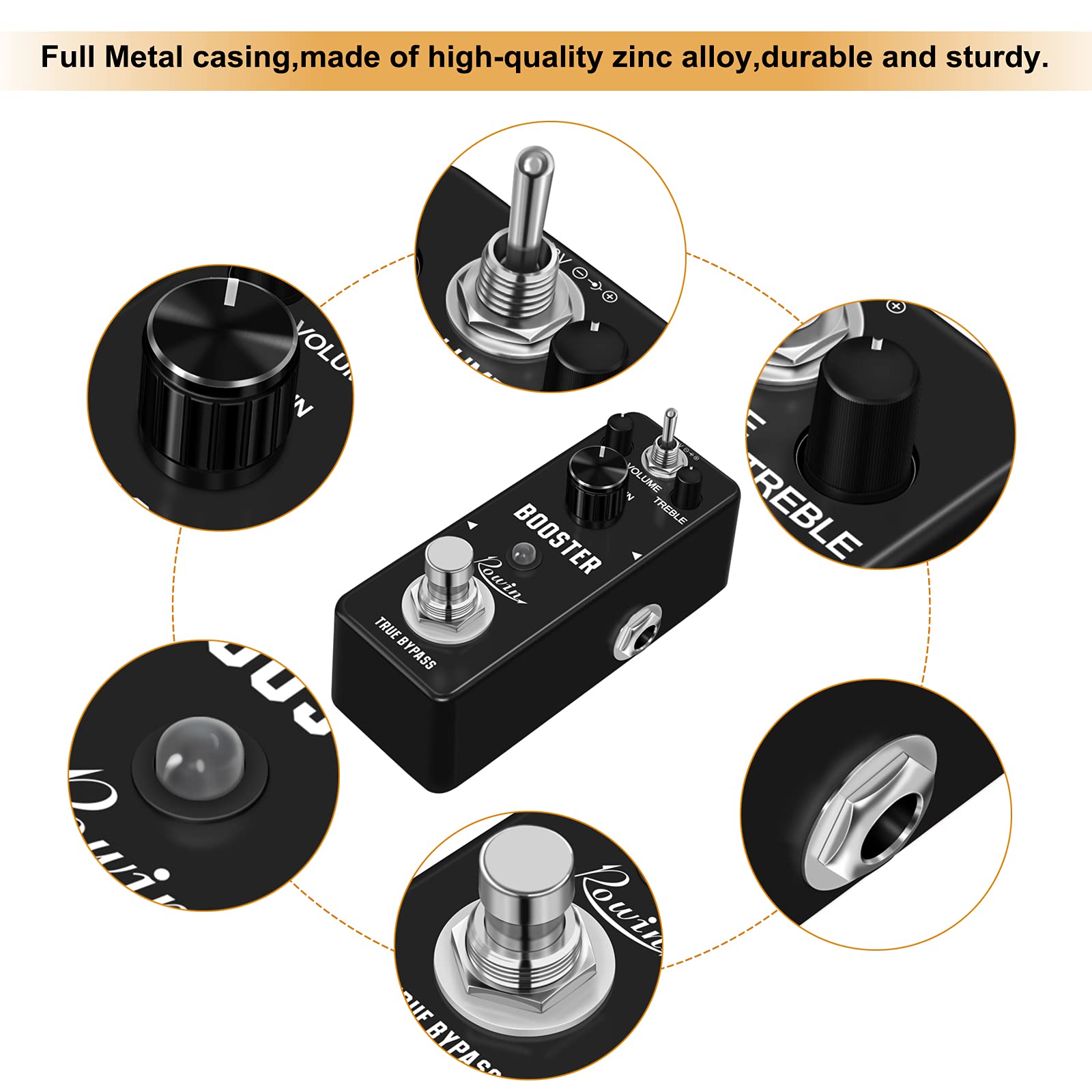 Pedal Booster Rowin Distorsión Verdadera LEF-318
