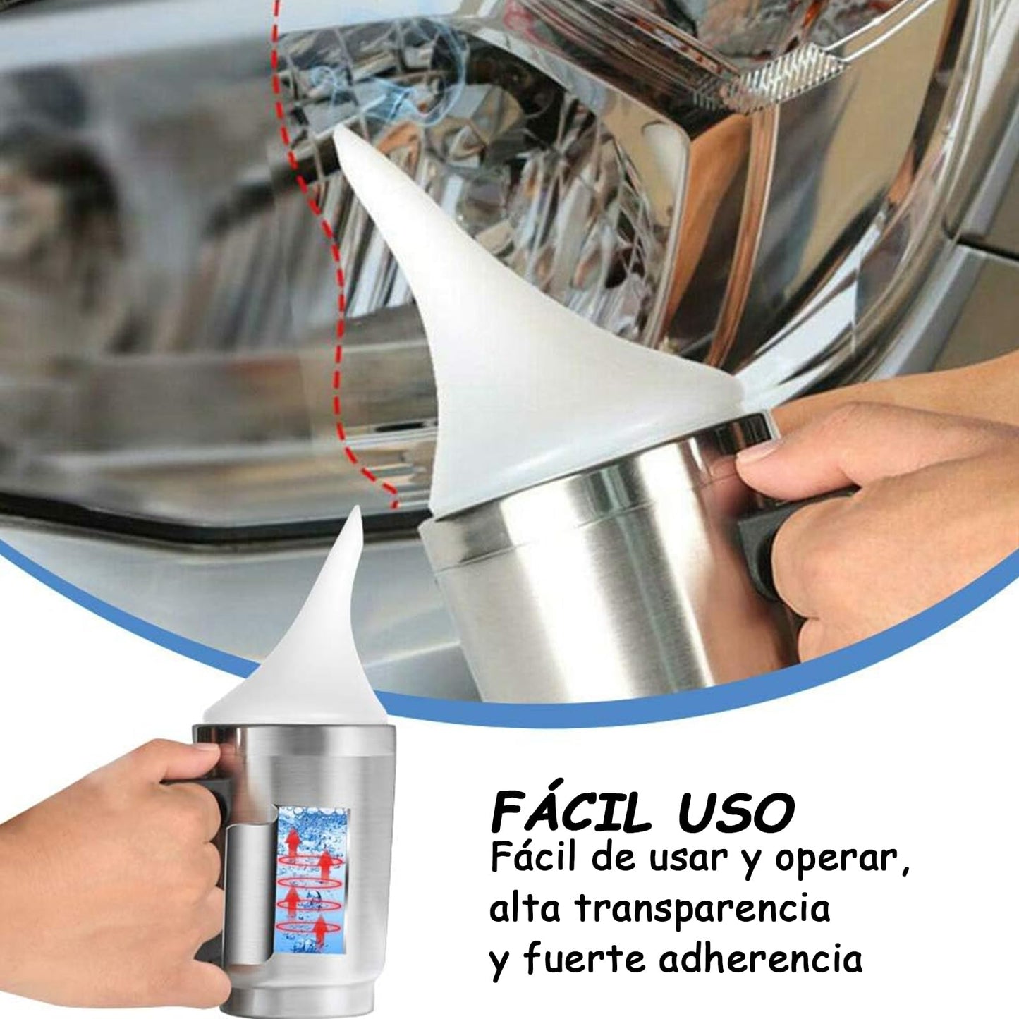 Kit de Restauración de Faros UTRHHVS Pulido Químico de Polímero Líquido Automóvil